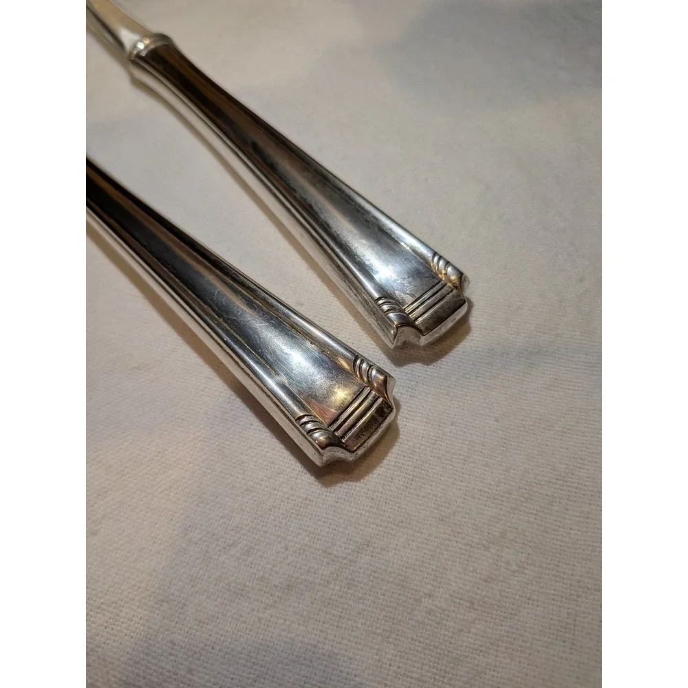 Westmorland John and Priscilla Sterling Silver Salad Serving Set Vintage 1940s